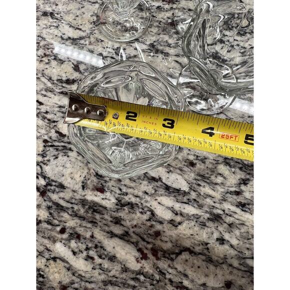 Anchor Hocking Clear Glass Pair of Fountainware Low Sherbet Glasses Set of 4 VTG - Picture 8 of 9